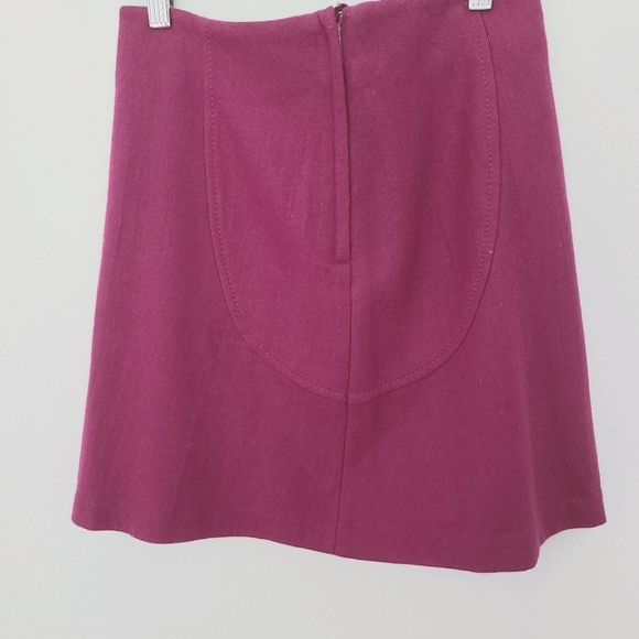 Fuscia wool pink mini skirt 70s style size 4 fits like a 0 - Picture 3 of 3